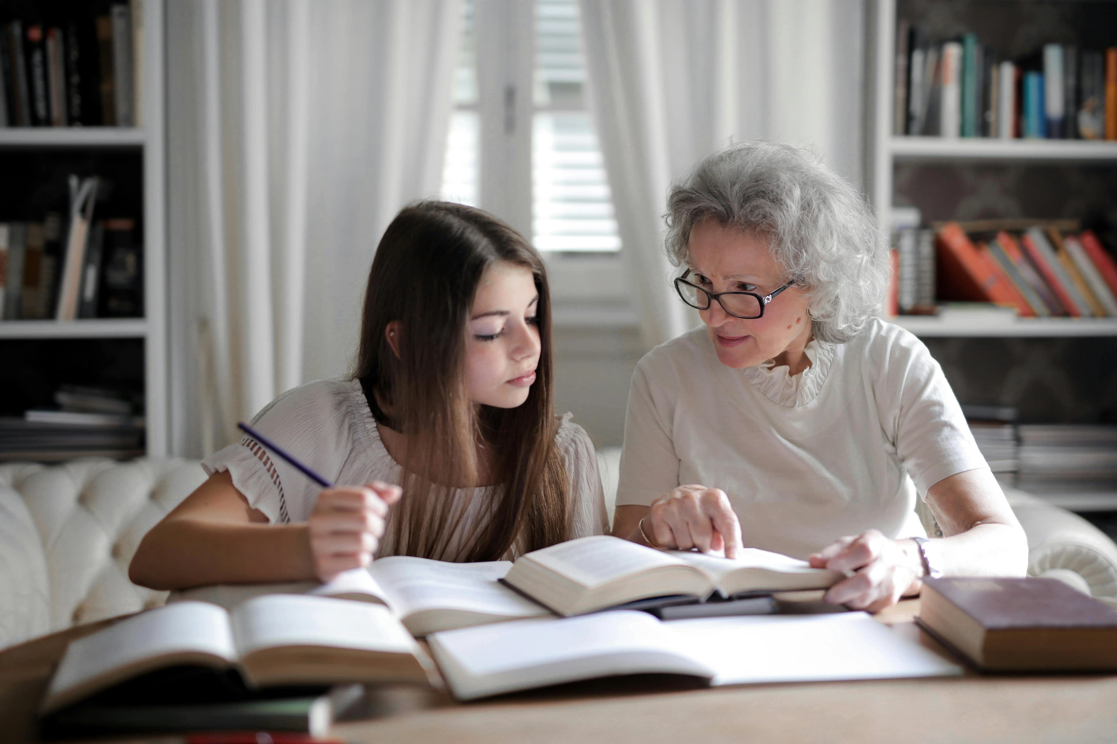 A family learning together with Typed in Faith